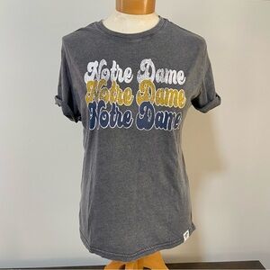 Fanatics Notre Dame Gray Vintage Wash Short Sleeve Tee Women’s Small